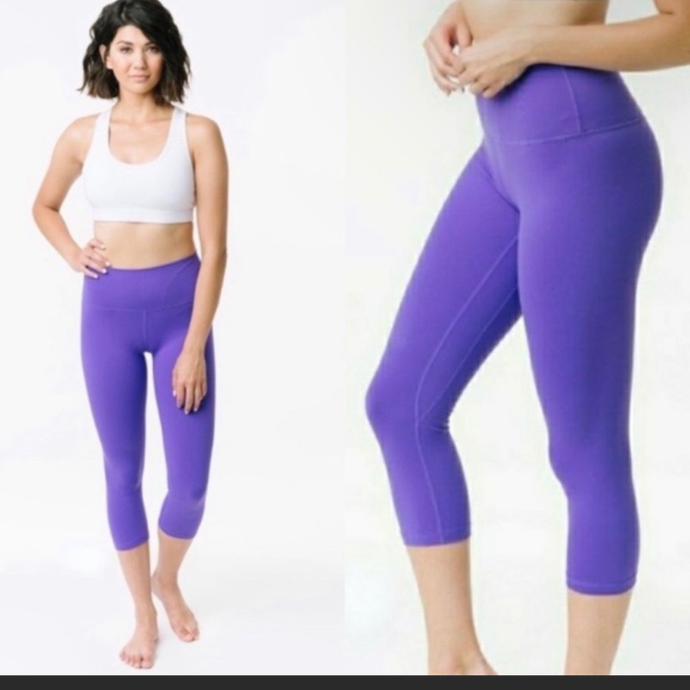 Zyia Purple Ascend Hi-Rise Capri
